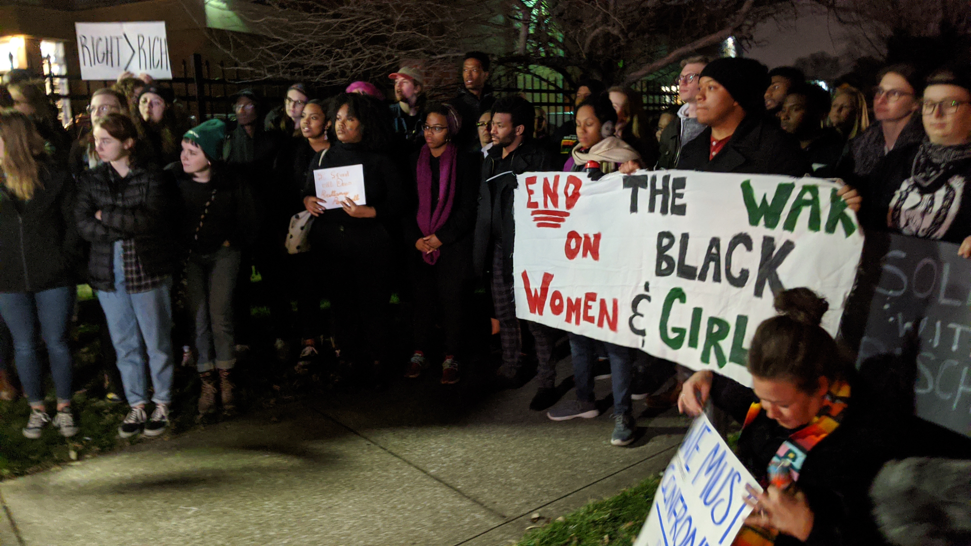 Demonstrators Show Support for Lipscomb Academy's Dean of Intercultural Development